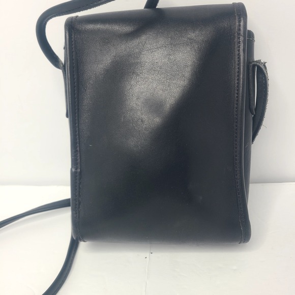 Coach Vintage Crossbody Black Leather Scooter Bag 9893 Purse - Picture 3 of 7
